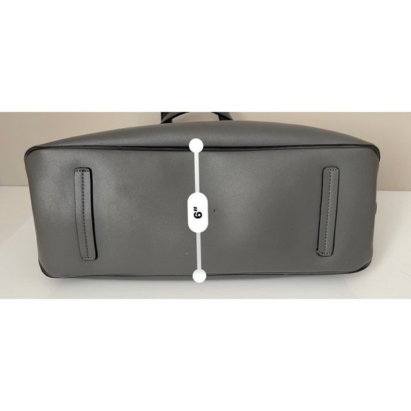 Urban Expressions Georgia Satchel in faux smooth gray leather - Picture 10 of 14